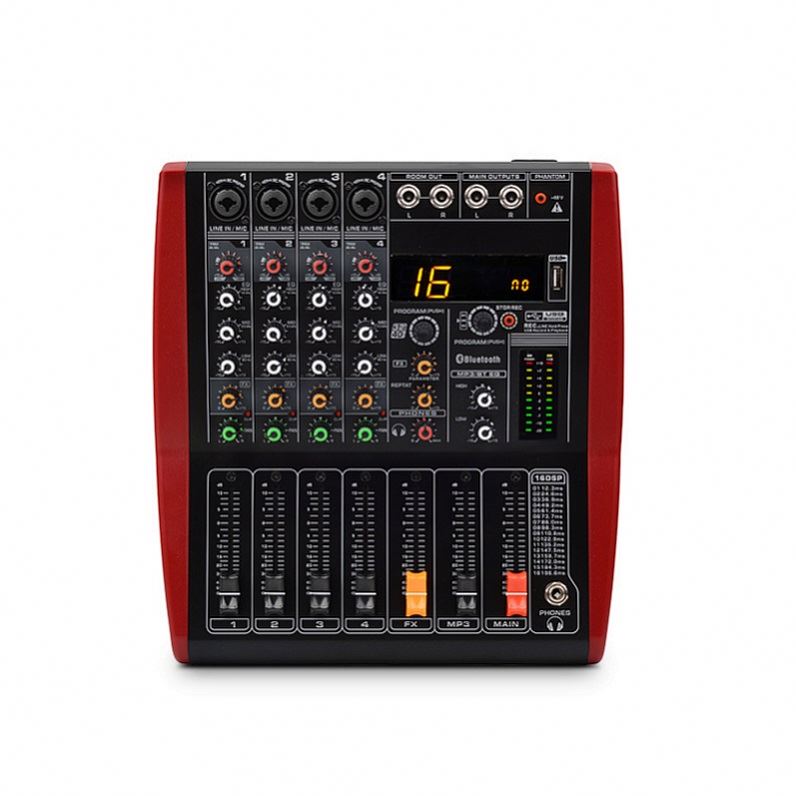 Tiwa dj stereo 4 kênh usb mixer mezcladora de audio
